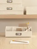 Bigso Box of Sweden Органайзер настольный Elisa на 7 отделений, ширина 33 см, Ш 33 × В 13 см, Светлый бежевый — фото 4