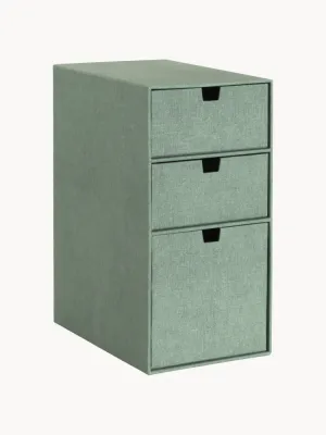 Bigso Box of Sweden Коробка для хранения Edith с 3 ящиками, Ш 25 × В 32 см, Шалфейный зелёный