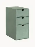 Bigso Box of Sweden Коробка для хранения Edith с 3 ящиками, Ш 25 × В 32 см, Шалфейный зелёный — фото 1