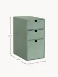 Bigso Box of Sweden Коробка для хранения Edith с 3 ящиками, Ш 25 × В 32 см, Шалфейный зелёный — фото 2