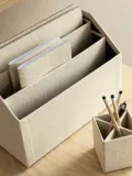 Bigso Box of Sweden Органайзер настольный Hector на 3 отделения, ширина 33 см, Ш 33 × В 23 см, Светлый бежевый — фото 4