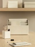 Bigso Box of Sweden Органайзер настольный Hector на 3 отделения, ширина 33 см, Ш 33 × В 23 см, Светлый бежевый — фото 5