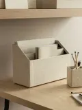 Bigso Box of Sweden Органайзер настольный Hector на 3 отделения, ширина 33 см, Ш 33 × В 23 см, Светлый бежевый — фото 6