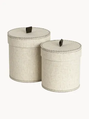 Bigso Box of Sweden Комплект коробок для хранения Leonore, 2 предмета, Светлый бежевый