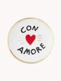 Bitossi Home Тарелка десертная из фарфора Con Amore ручной работы, Белый — фото 1
