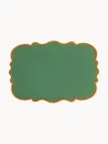 Bitossi Home Комплект салфеток под приборы из хлопка и льна Smerlo, 2 шт, 48x33 см, зелёный/золотистый — фото 1