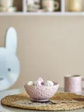 Bloomingville Mini Миска детская Benji из каменной керамики с рельефным узором ромашки, 350 мл, диаметр 14 см, светло-розовая — фото 2