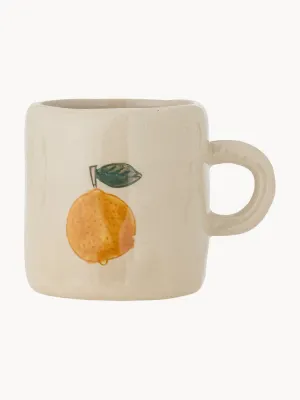 Bloomingville Mini Кружка детская Agnes из каменной керамики с ручной росписью, диаметр 7 см, высота 6 см, светло-бежевая