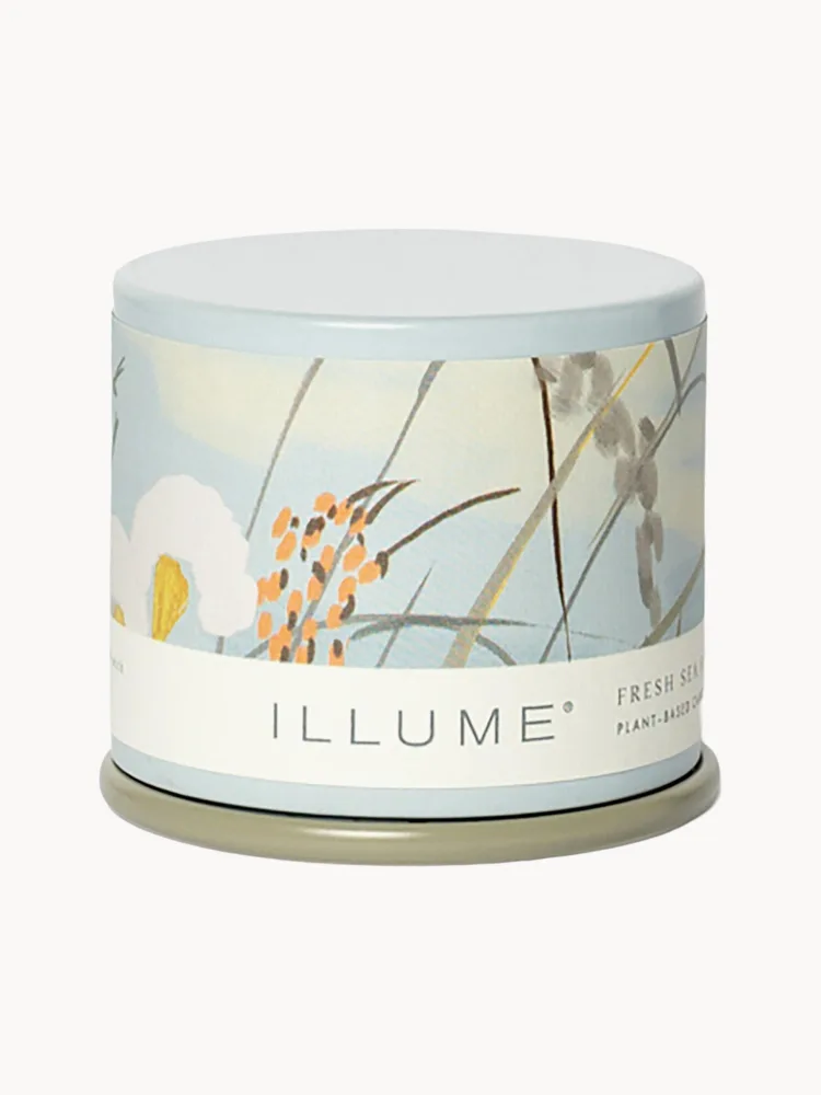 Ароматическая свеча ILLUME Vanity Tin малая, жасмин и морской бриз