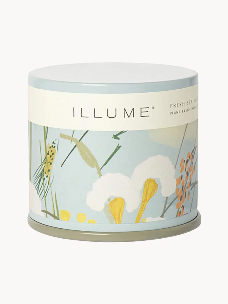 Ароматическая свеча ILLUME Vanity Tin жасмин и морской бриз в металле