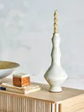 Подсвечник Bloomingville Bancroft из терракоты, Ø 14 × В 33 см, Приглушённый белый — фото 3