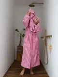 Bongusta Халат банный Naram из хлопка двойного плетения, Ш 58 × Д 138 см, Светлый розовый — фото 3