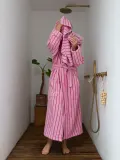 Bongusta Халат банный Naram из хлопка двойного плетения, Ш 58 × Д 138 см, Светлый розовый — фото 6