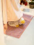 Bongusta Коврик для ванной Naram из хлопка, коричневый с ярко-синим — фото 2