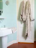 Bongusta Коврик для ванной Naram из хлопка, молочно-белый с черным — фото 3