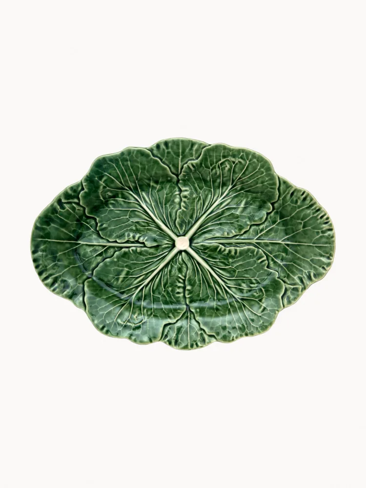 Bordallo Pinheiro Набор блюд для подачи Cabbage в форме листа капусты, 2 предмета