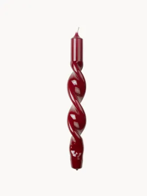 Набор витых свечей Broste Copenhagen Twist красный, 2 предмета