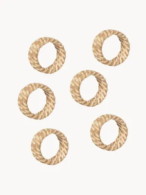 Кольцо для салфетки Broste Copenhagen Gaia из ротанга, 6 предметов