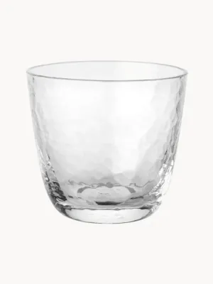 Broste Copenhagen Стакан для воды Hammered из выдувного стекла, 150 мл, прозрачный, Ø 8 × В 8 см, 150 мл, Прозрачный