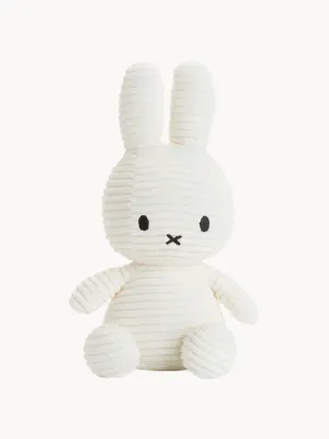 Bon Ton Toys Мягкая игрушка Miffy ручной работы, вельвет, высота 23 см, молочно-белая с чёрным