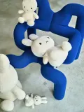 Bon Ton Toys Мягкая игрушка Miffy ручной работы, махровая ткань, высота 23 см, кремово-белая с чёрным — фото 4