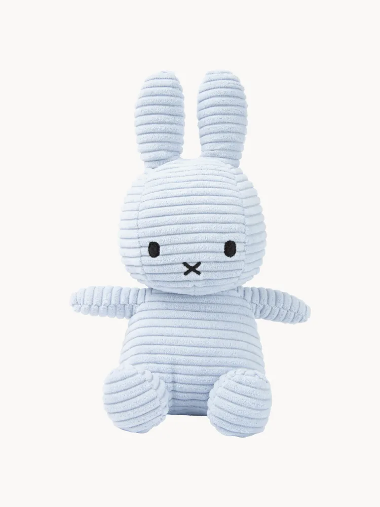 Bon Ton Toys Мягкая игрушка Miffy ручной работы, вельвет, высота 23 см, голубая с чёрным