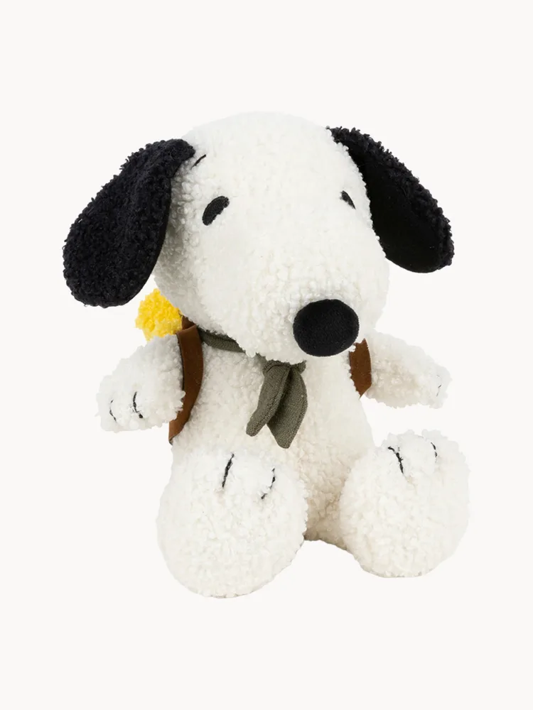Bon Ton Toys Мягкая игрушка Snoopy ручной работы из переработанного полиэстера, высота 17 см, белая с чёрным
