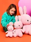 Bon Ton Toys Мягкая игрушка Miffy ручной работы, вельвет, высота 23 см, светло-розовая с чёрным — фото 4