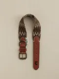 Buddys Dogwear Ошейник для собак Peruvian ручной работы из кожи и хлопка, ширина 4 см, три размера до 48 см, коричневый с бежевым — фото 2