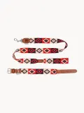 Buddys Dogwear Ошейник для собак Peruvian ручной работы из кожи и хлопка, ширина 4 см, три размера до 48 см, красный с синим — фото 2