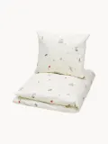 Cam Cam Copenhagen Комплект постельного белья детский Carousel из хлопкового сатина, 70 х 100 см и 40 х 45 см, молочно-белый с красным — фото 1