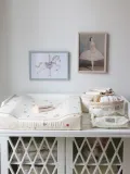 Cam Cam Copenhagen Корзина для хранения Carousel из хлопка, набор 2 шт., 22х17 и 19х15 см, молочно-белый с красным — фото 4