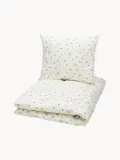 Cam Cam Copenhagen Комплект постельного белья детский Blueberries из хлопкового сатина, 70 х 100 см и 40 х 45 см, молочно-белый с синим — фото 1