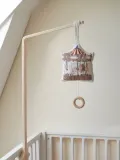 Cam Cam Copenhagen Мобиль музыкальный Carousel на кроватку и коляску из хлопка с вышивкой, 16 x 24 см, молочно-белый — фото 2