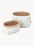Cam Cam Copenhagen Корзина для хранения Blueberries из хлопка, набор 2 шт., 22х17 и 19х15 см, многоцветная печать — фото 1