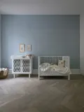 Cam Cam Copenhagen Подушка декоративная детская Blueberries с вышивкой из хлопка, 35х35х10 см, молочно-белая с синим и зелёным — фото 3