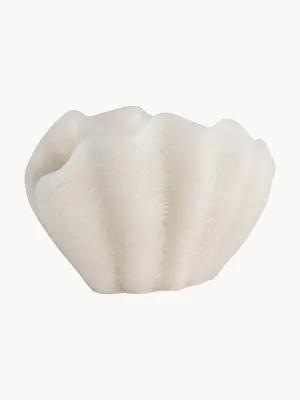 Свеча Cerabella Shell ручной работы, Ш 28 × В 18 см, Белый