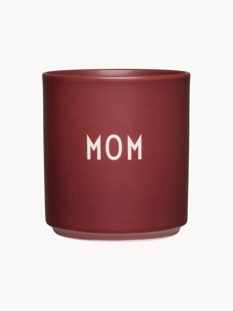 Design Letters Кружка Favourite с надписью «Mom», Ø 8 × В 9 см, 250 мл, Бордовый