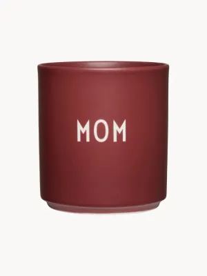 Design Letters Кружка Favourite с надписью «Mom», Ø 8 × В 9 см, 250 мл, Бордовый