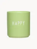 Design Letters Кружка Favourite с надписью «Happy», Ø 8 × В 9 см, 250 мл, Светлый зелёный — фото 1