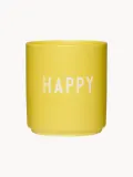 Design Letters Кружка Favourite с надписью «Happy», Ø 8 × В 9 см, 250 мл, Лимонный жёлтый — фото 1