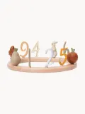 Ferm Living Kids Интерьерное украшение Loopi на день рождения с фигурками зверей и цифрами, дерево и алюминий, диаметр 30 см — фото 1