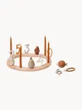 Ferm Living Kids Интерьерное украшение Loopi на день рождения с фигурками зверей и цифрами, дерево и алюминий, диаметр 30 см — фото 4