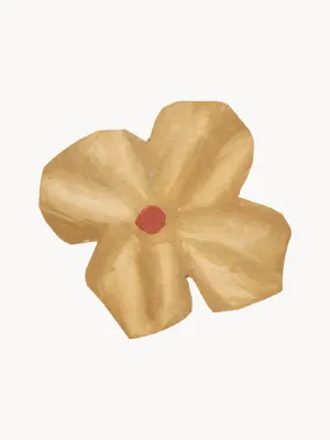 Ferm Living Kids Крючок для дома настенный детский Poesie деревянный с ручной росписью, 8х8 см, в оттенках бежевого