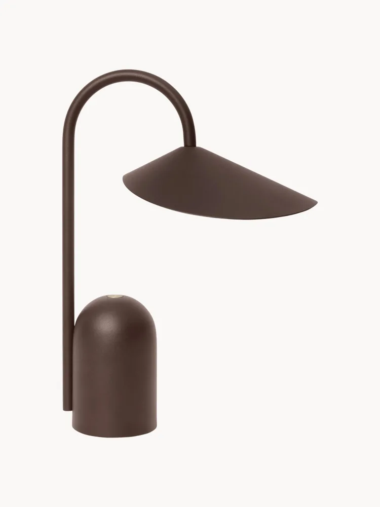 Ferm Living Настольный светильник Arum, Ш 21 × В 30 см, Тёмный коричневый