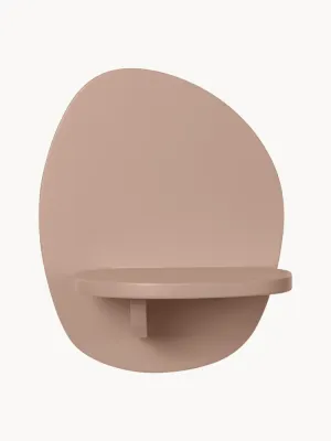 Ferm Living Kids Полка настенная Pilu из МДФ с высоким задником, 20х25х15 см, пыльно-розовая матовая