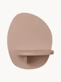 Ferm Living Kids Полка настенная Pilu из МДФ с высоким задником, 20х25х15 см, пыльно-розовая матовая — фото 1
