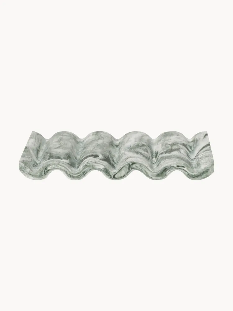 Ferm Living Мыльница Mist из полимерной смолы, Ш 14 × Г 9 см, Приглушённый белый