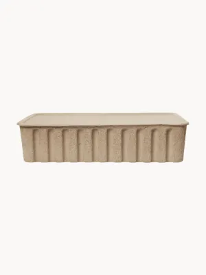 Ferm Living Коробка для хранения Pulp круглая с крышкой, Ш 65 × Г 42 см, Бежевый