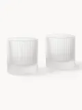 Ferm Living Набор стаканов Ripple округлой формы, 2 шт., 250 мл, прозрачные, Прозрачный — фото 2